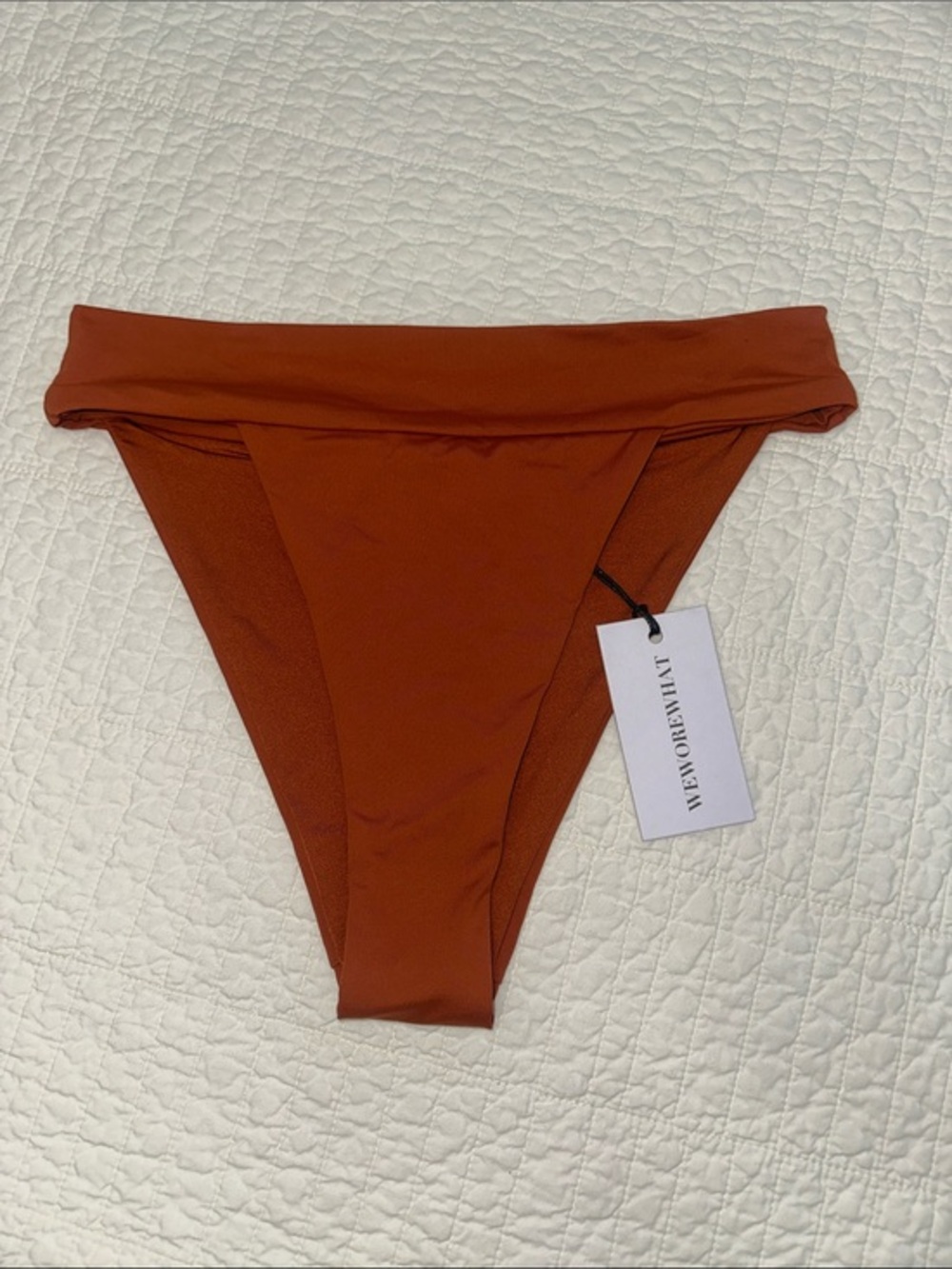 WEWOREWHAT Bikini Bottom size Small cheeky high leg bottom Sahara